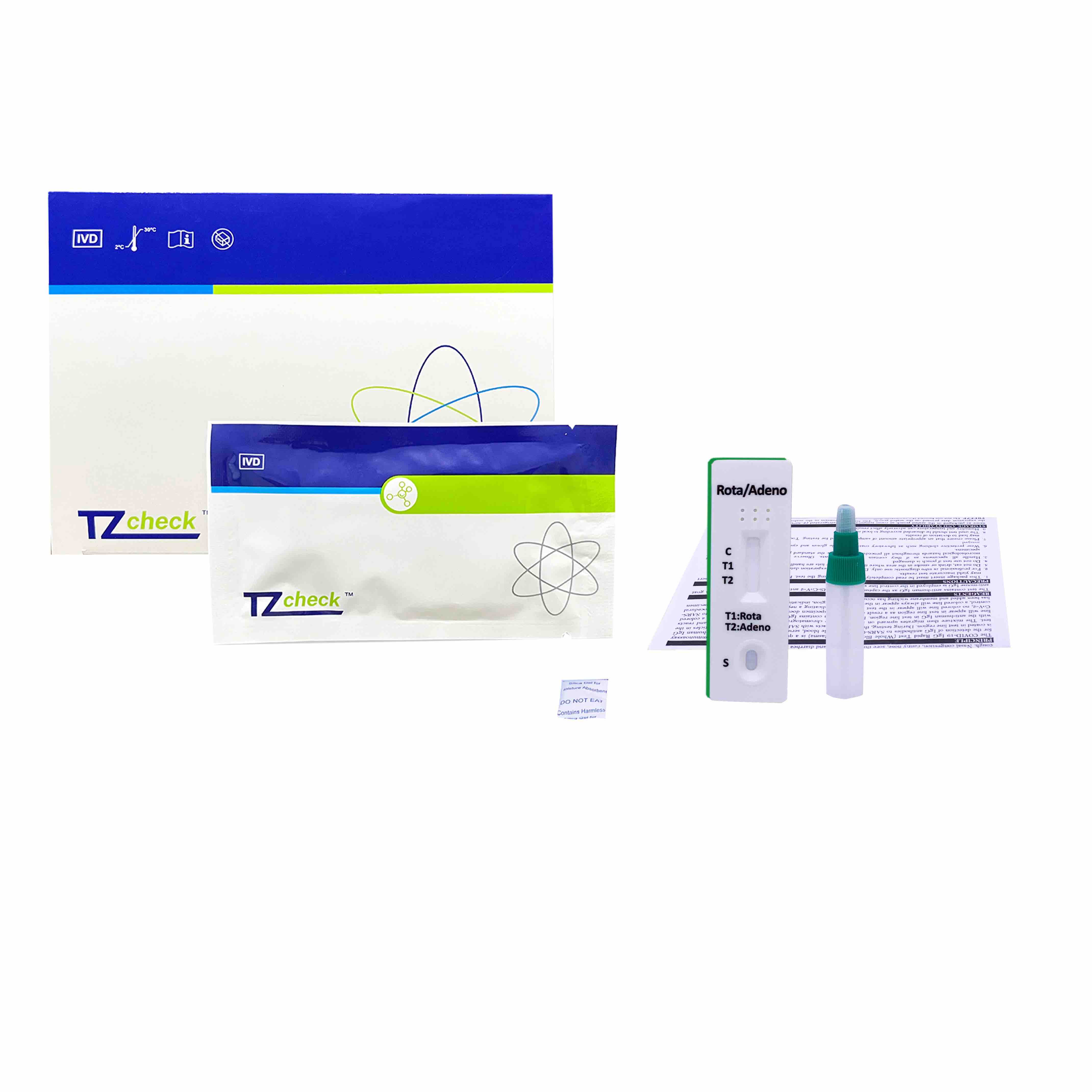 Комбінований швидкий тест на ротавірус та аденовірус (Фекалії) (Tzcheck I008-6025)